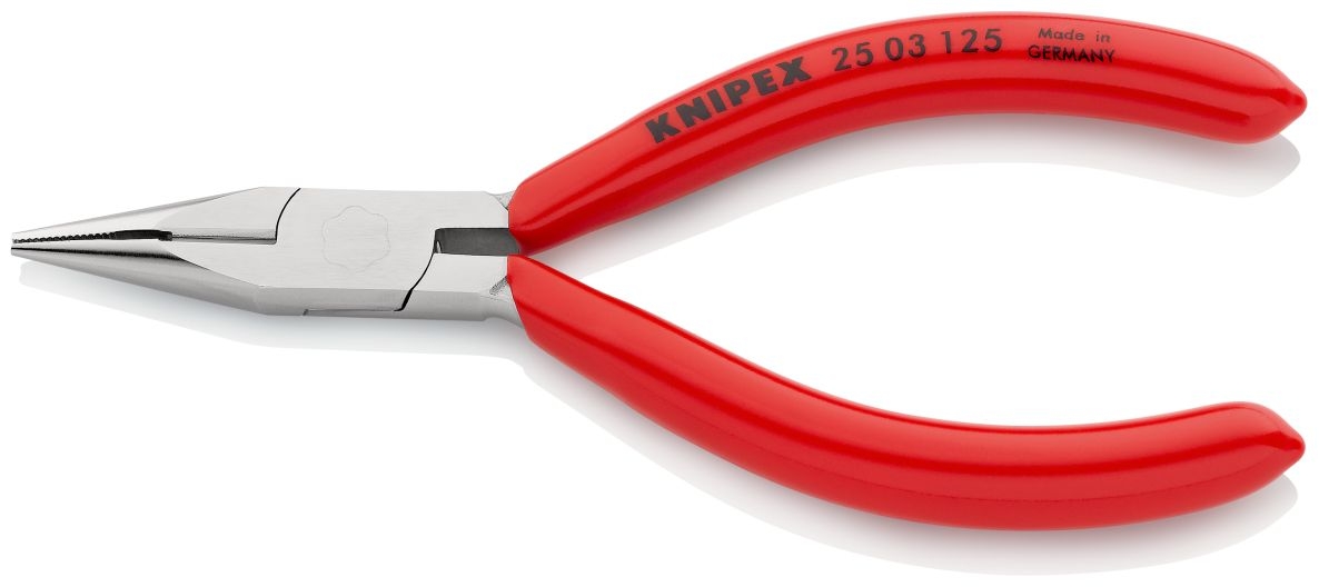 Knipex 25 03 125 Flachspitzzange mit Seitenschneider 125 mm
