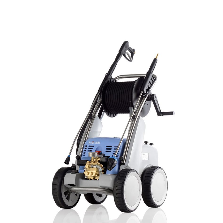 Kränzle 61212.0 Quadro 1200 TST Kaltwasser-Hochdruckreiniger mit Edelstahlrahmen + Schmutzdüse 400 Volt 200 Bar