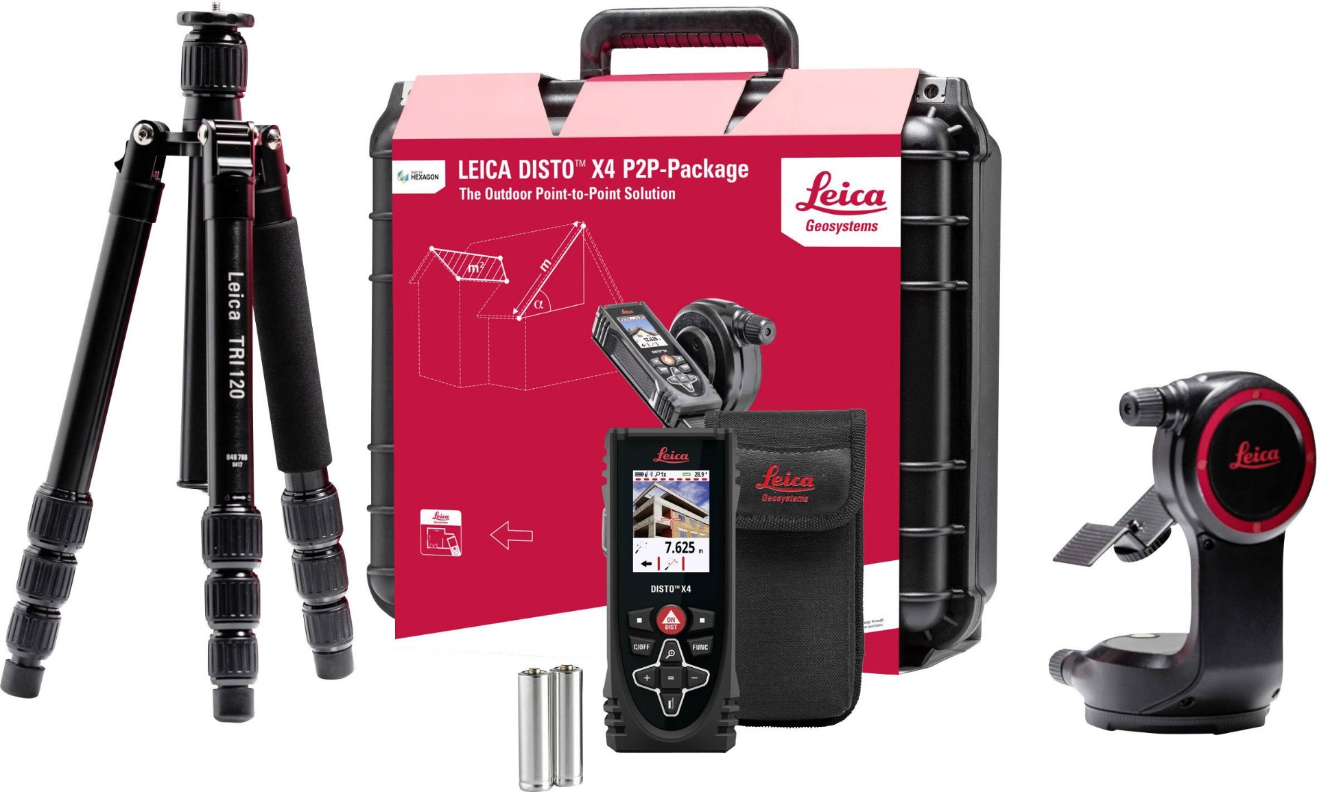 Leica 6018733 Disto X4-1 P2P Laser-Distanzmessgerät Paket