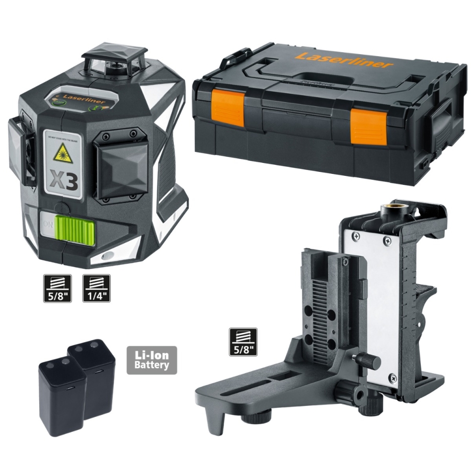 Laserliner 036.800L X3-Laser Pro Dreidimensionaler Laser grün 360°