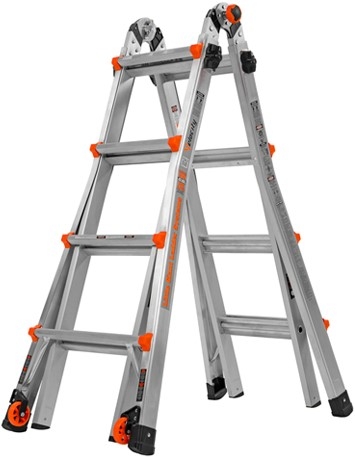 Little Giant 48414103 Velocity Teleskop-Klappleiter 4x6 Stufen