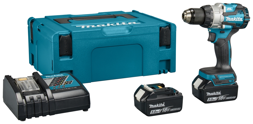 Makita DHP489RTJ Schlagbohrmaschine 18V 5.0Ah Li-Ion in Mbox