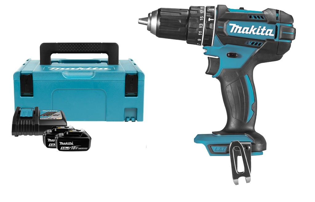 Makita DHP482RTJ Akku Schlagbohrschrauber 18 Volt 5.0 AH Li-ion