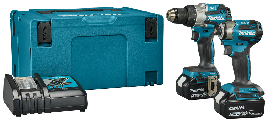 Makita DLX2527TJ Kombiset – DDF489 Akku-Bohrschrauber + DTD173 Akku-Schlagschrauber 18 V, 5,0 Ah Li-Ion in Mbox