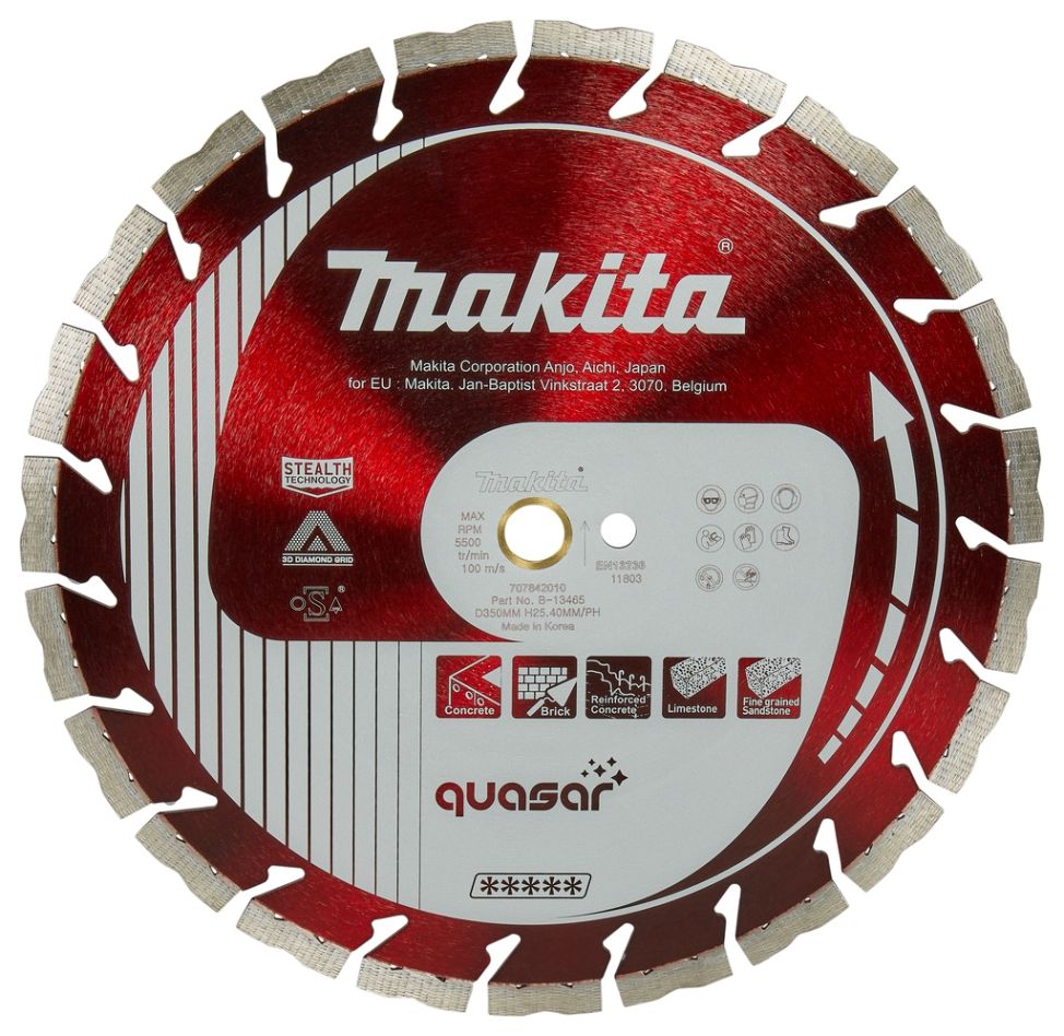 Makita Zubehör B-13465 Diamantsch. 350x25,4 QUASAR