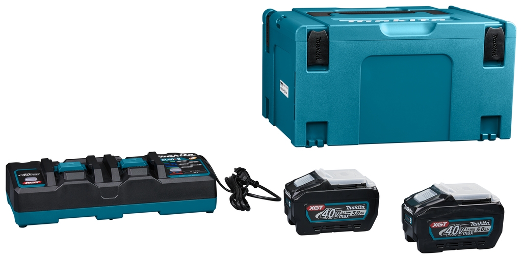 Makita Zubehör 191U13-9 Starter-Set XGT DC40RB Duo Ladegerät + 2 x Akku BL4050F 40V max 5.0Ah in MBox