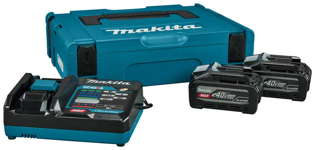 Makita Zubehör 1911B9-4 Starter-Set XGT DC40RA/2xBL4040F XGT 40V Max 4.0Ah Li-Ion + Ladegerät DC40RA in MBox