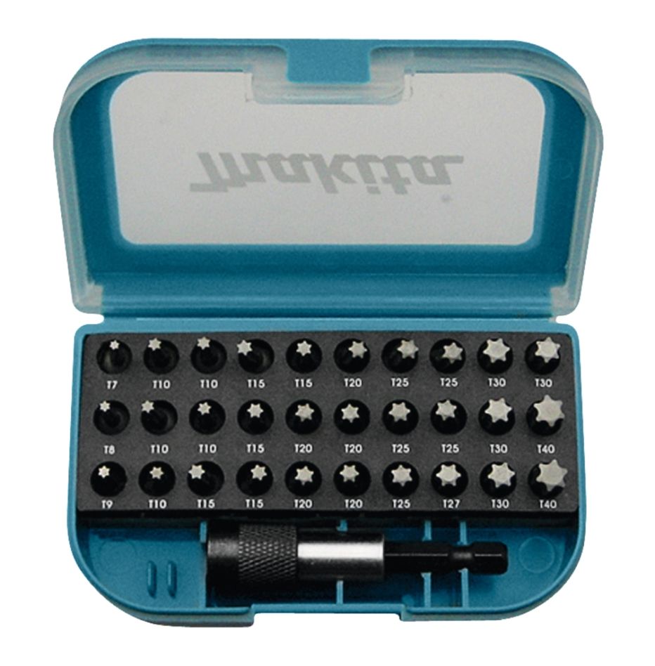 Makita Zubehör P-73352 31-teilig Bitset Torx im Kunststoffbox mit Gürtelclip