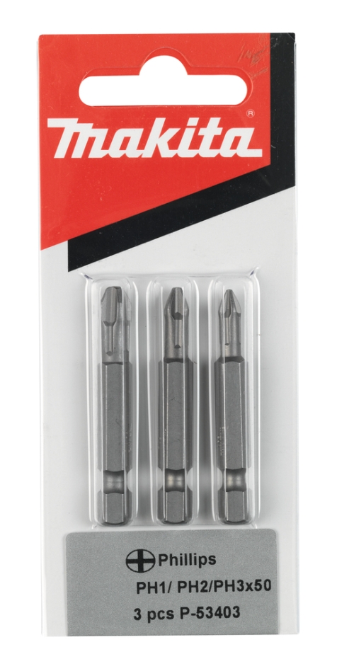 Makita Zubehör P-53403 3-teiliger Torsionsschraubendreher-Bit-Satz Philips
