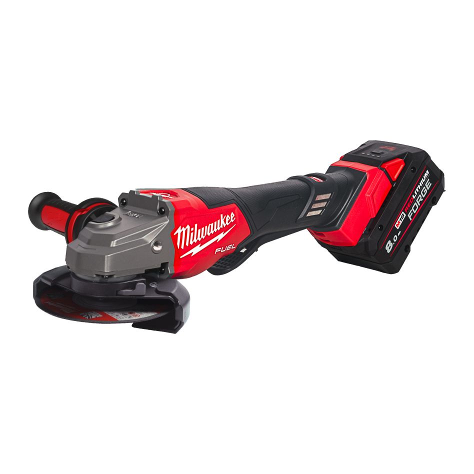 Milwaukee 4933493420 M18 FHSAGO125VXPDB2-802X FUEL™ 125 mm Winkelschleifer mit Bremse, variabler Drehzahl und ONE-KEY™ 18 V 2x 8 Ah in HD-Box