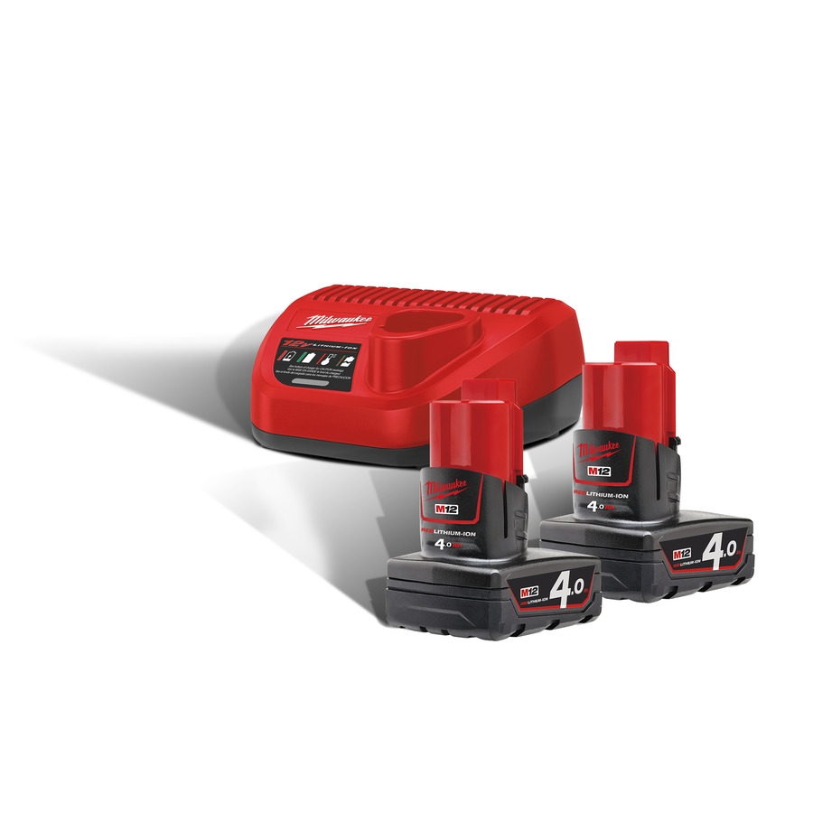 Milwaukee Zubehör 4933459211 M12NRG-402 Pack 12 Volt 4.0 AH Li-ion