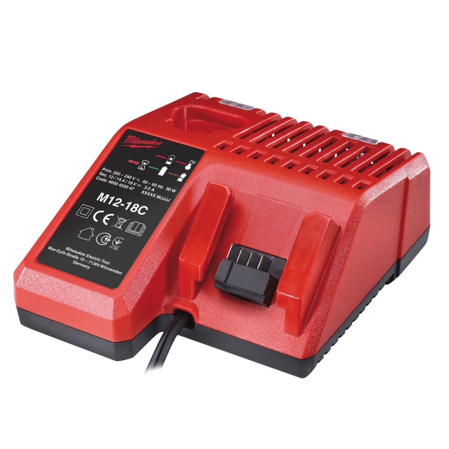 Milwaukee Zubehör 4932352959 M12-M18C Ladegerät 12/14.4/18 Volt