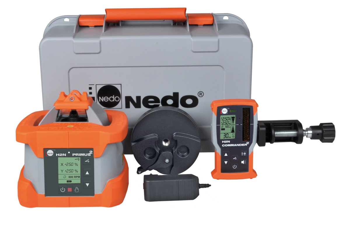 Nedo NV472031 PRIMUS² H2N Neigungslaser + COMMANDER² H2N Laserempfänger