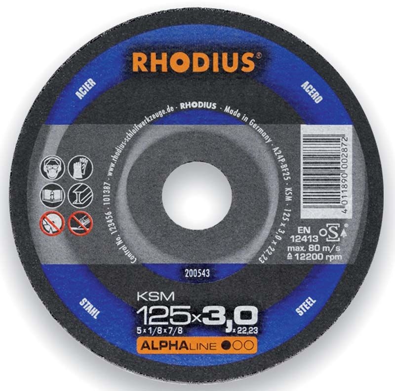 Rhodius 200509 KSM Trennscheibe Metall 180 x 3,0 x 22,23 mm