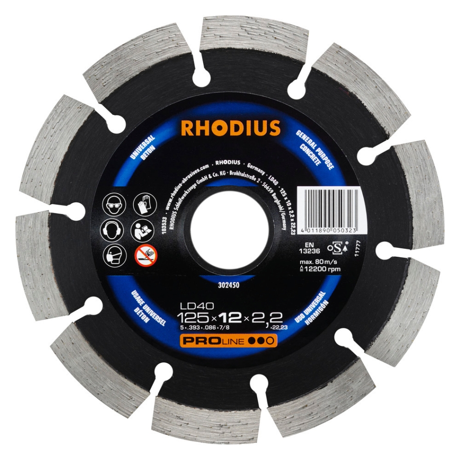 Rhodius 302450 LD40 Diamanttrennscheibe 125mm