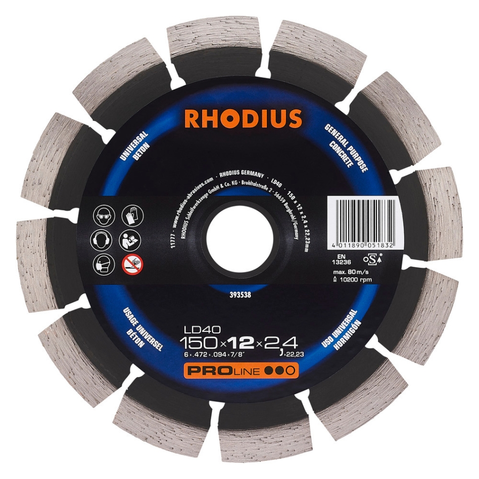 Rhodius 393538 LD40 Diamant Trennscheibe 150mm
