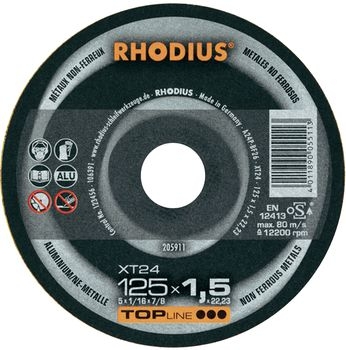 Rhodius 205913 TOPline XT24 Extradünne Trennscheibe 180 x 1,5 x 22,23 mm