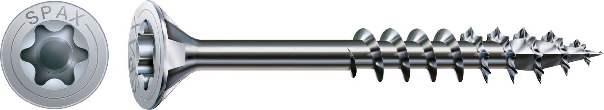 SPAX 0191010601405 Universalschraube 6 x 140 mm, Senkkopf, T-STAR PLUS T30, Teilgewinde, WIROX - 100ST