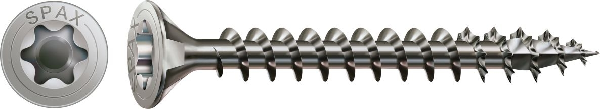 SPAX 1197000400253 Edelstahlschraube 4 x 25 mm, Vollgewinde, Senkkopf, T-STAR T20 - 200 Stück