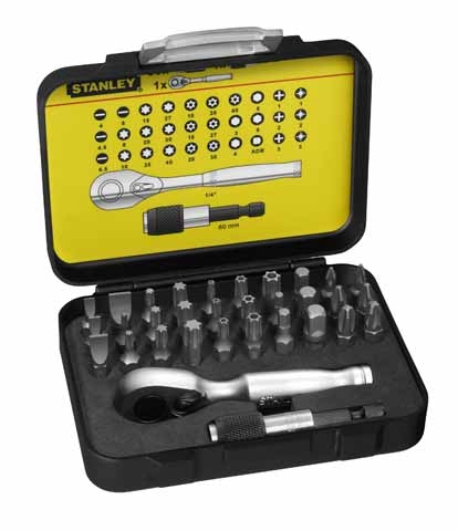 Stanley 1-13-904 Bit-Satz Expert Pro 1/4" - Ratschenschlüssel (32 Teile)