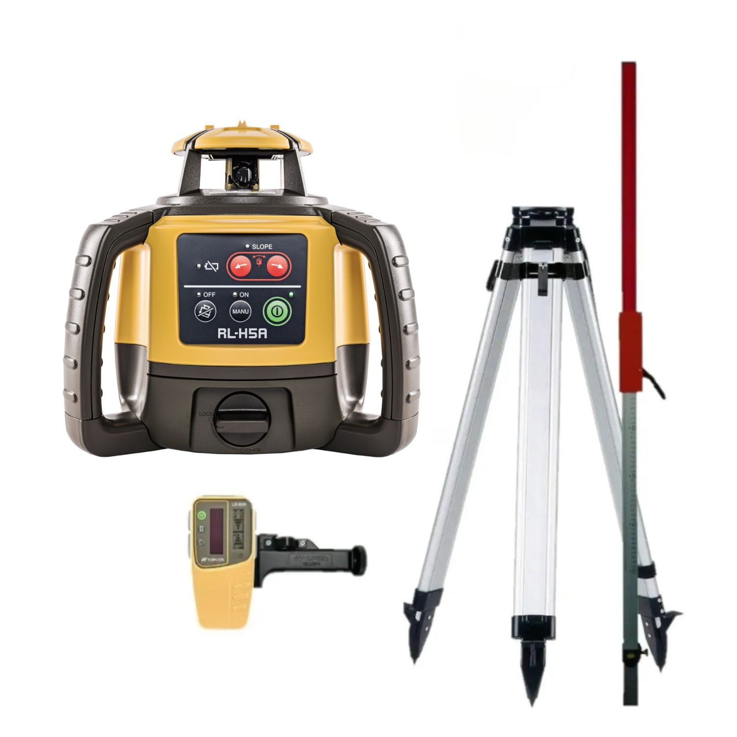 Topcon 1052624-01Set RL-H5A + LS-80X Baulaser-Set - Professioneller Baulaser mit Einzelabweichung