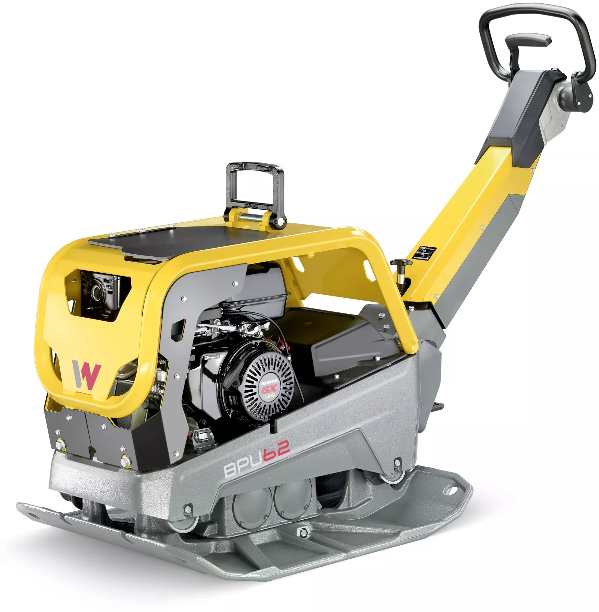 Wacker Neuson 5100077266 BPU6275Ah Reversible Rüttelplatte mit Benzinmotor Honda 750 mm 62 kN